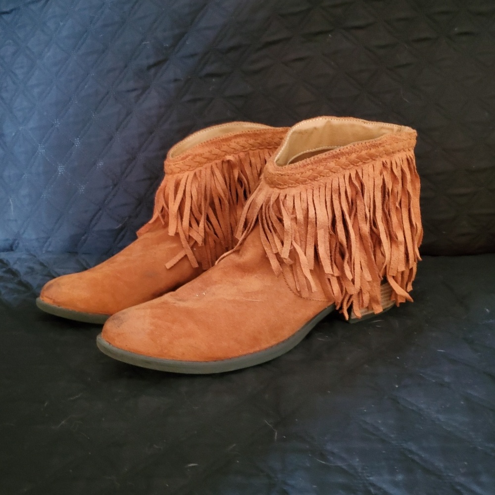 Fringe Ankle Boots